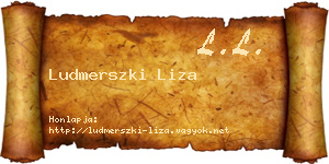 Ludmerszki Liza névjegykártya